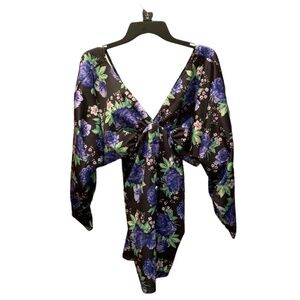 ASOS Design Petite Button Down Floral Mini Dress Size 0